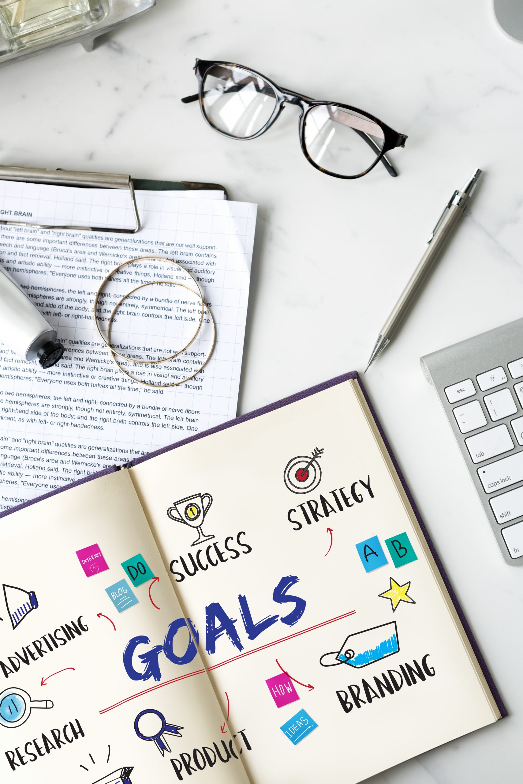 Goals Business Investment Plan Diagram Concept